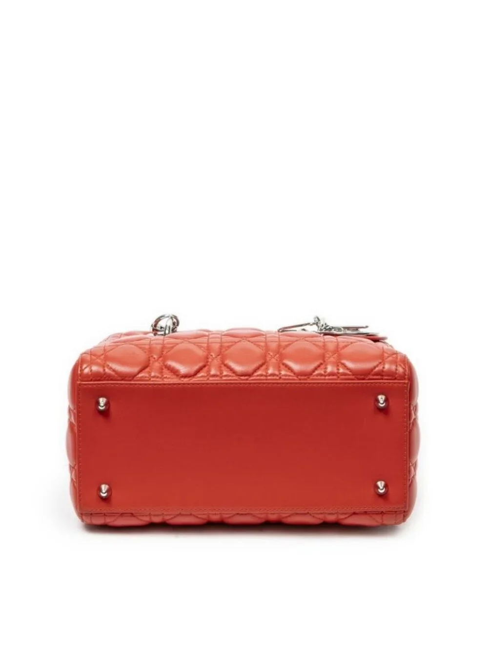 ★SOLD★ Dior Lady Dior Zip Red Cannage Lambskin Leather Handbag - Picture 6 of 10